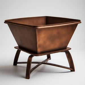 Strong Modern <b>Metal</b> <b>Firepit</b> Engineered for Outdoor Comfort Wood Burning Powder Coated Finish Offering Balanced Heat Durable - Product Image 2