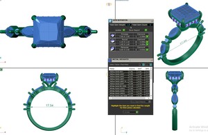 Princess Marquise Mix 3,25 Carat Lab Creado Anillo de compromiso solitario con banda de boda de oro rosa Joyería de aleación de moda - Product Image 5