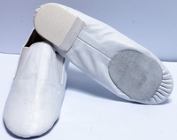 Vente en gros de chaussures de danse jazz personnalisées en cuir blanc de haute qualité, confortables et souples chaussures de danse jazz pour filles
