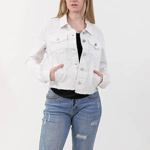 Slim Fit 100% algodón hecho mujeres Jeans chaquetas al aire libre adultos invierno desgaste mujeres Jeans chaquetas - Product Image 2