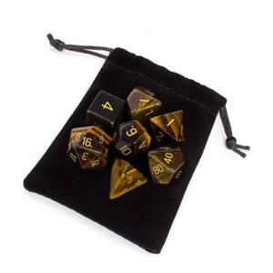 Dés en pierre de haute qualité Œil de tigre Cristal naturel Reiki Pierres précieuses de guérison Pierre gravée Dés personnalisés Vikings Cristal - Product Image 3