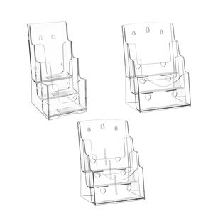 מחזיק ברושור אקרילי 8.5x11 ברור 3 עלון מחזיק מגזין מעמד עם חוצץ עבור עלון ספרות עלון ספרות - Product Image 2