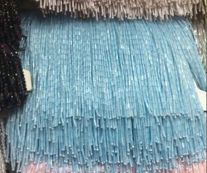 Perle Frange garniture pour haute couture en gros 5yards/lot Perle Gland Glands Garniture Dentelle Frange - Product Image 1
