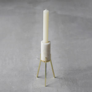 Royal Style <b>Black</b> Marble Decorative <b>Candle</b> <b>Holder</b> With Gold Metal Frame <b>Candle</b> Stand for Home & Christmas Decor - Product Image 6