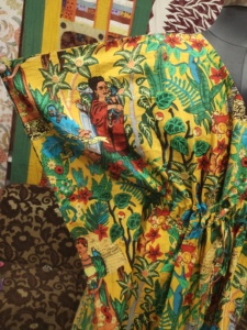 <b>Yellow</b> Floral Print Cotton Kaftan <b>Dress</b> Comfortable Long Maxi Nightwear Block Print Indian Style for Plus Size <b>Maternity</b> Natural - Product Image 3