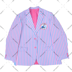 เสื้อเบลเซอร์ลายทางแจ็คและจิลออฟอเมริกาชุดเบลเซอร์แบบปรับแต่งได้สไตล์คลาสสิกเหมาะสำหรับงานปาร์ตี้หรือสวมใส่แบบมืออาชีพ - Product Image 1