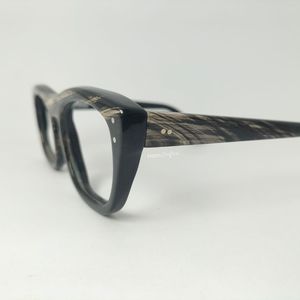 แว่นตาเขาควายแท้สีดำมีริ้วสีขาว100% แตรธรรมชาติปรับแต่งได้มี15สีธรรมชาติ - Product Image 5