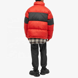 TOP Men's Premium Quality Solid Zip Oversize Puffer Jacket Winter Warm Custom Quilted Waterproof <b>Stand</b> Eco-Friendly Breathable - Product Image 2