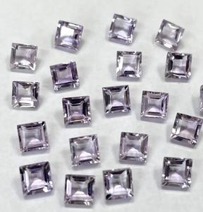 Améthyste rose naturelle coupe carrée 4mm à facettes-améthyste rose lâche à facettes de qualité supérieure - Product Image 2