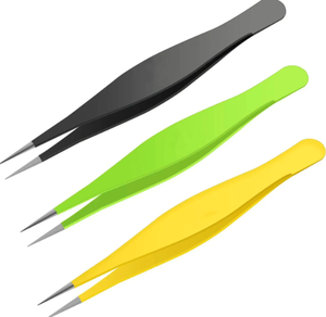 ANAAIF Pince à épiler professionnelle pour cils et sourcils, pointe fine, en acier inoxydable, réutilisable, haute qualité, nouveaux outils de beauté - Product Image 1