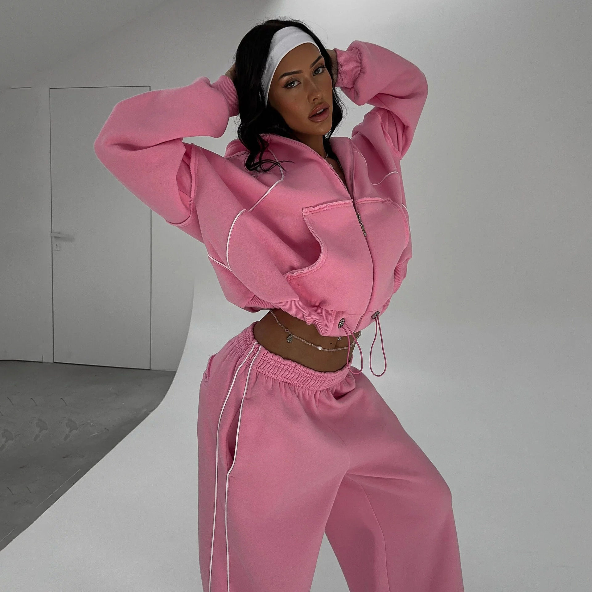 Pink Designer Jogger Set Womens Shop Designer Women Tracksuits