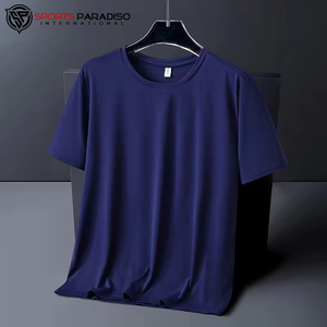 Camiseta lisa de algodón 100% para hombre de alta calidad personalizada del fabricante, camisetas de punto de talla grande, ajuste extragrande, tela de 300 gramos - Product Image 4