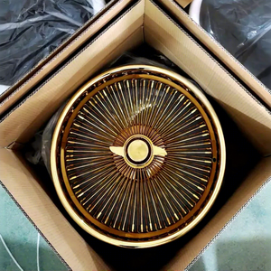 Gold Gunmetal Alloy Wire <b>Spoke</b> New Passenger Car <b>Wheel</b> Rim Vintage Lowrider Style Custom Replacement <b>Wheel</b> 20mm ET 4x100 PCD - Product Image 2