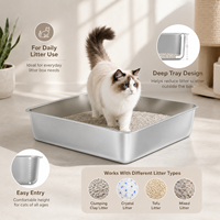 Offre Spéciale – Grandes Litières XL en Acier Inoxydable pour Chats – Toilettes pour Animaux avec Espace Extra-Large, Anti-Fuites et Anti-Odeurs – Litière pour Lapins
