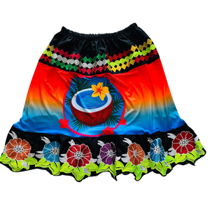 Jupes mi-longues décontractées respirantes personnalisées de qualité supérieure, style îles du Pacifique, mode micronésienne, motif uni - Product Image 3