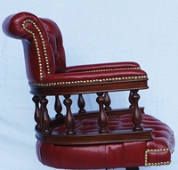 Muebles silla giratoria clásica estilo francés de caoba Color blanco
