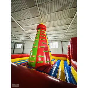Grande structure gonflable d'extérieur commerciale en forme de pyramide pour l'escalade, certifiée CE, en PVC ignifuge, équipement de terrain de jeu - Product Image 3