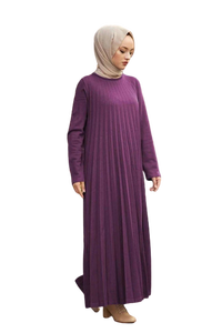 Abayas Casuales de Polietersulfona Negra Lisa Hechas a Medida al por Mayor, de Alta Calidad para Mujer, para las Cuatro Estaciones, Gran Venta - Product Image 4