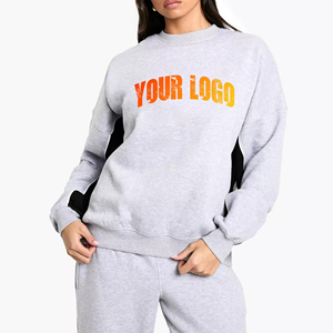 Sweat-shirts personnalisés pour femmes en molleton 100 % coton écologique, couleur unie, respirants, séchage rapide, épaules tombantes - Product Image 1