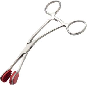 Fórceps de agarre de lengua joven de acero inoxidable de alta calidad, instrumento de sujeción de lengua Dental para Manual de cirugía oral maxilofacial - Product Image 1