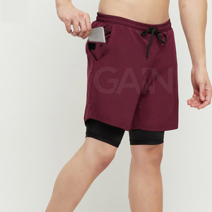 Comfortable Solid <b>Mid</b> Waist Breathable Quick Dry Fitness Wear Custom Logo Men Casual Shorts - Product Image 4