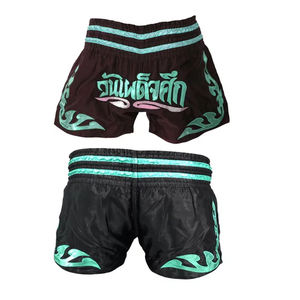 Vente en gros de shorts d'entraînement de Muay Thai et MMA avec logo personnalisé et motif de planche respirante shorts de boxe à la mode - Product Image 6