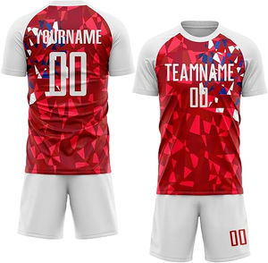 Equipo de fútbol personalizado OEM del fabricante, venta al por mayor, camiseta de fútbol, conjuntos de transferencia de calor de poliéster, uniforme de equipo, ropa deportiva unisex frontal - Product Image 3