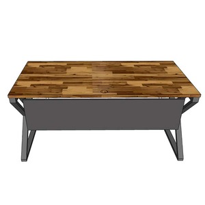 BDG68066 Industrial-Contemporary 160x80cm Acacia Wood <b>Work</b> <b>Desk</b> with Iron Legs for Office Furniture - Product Image 2