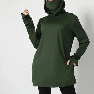 2026 Custom Winter Streetwear Solid Eco-Friendly Full Body Cover Muslim Sportswear Modest <b>Hoodie</b> & Sweatpants Tracksuit Set - Product Image 3