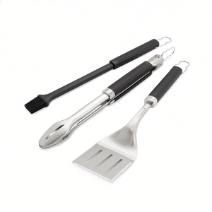 Ensemble d'outils de barbecue de précision en acier inoxydable et noir, 3 pièces, 6764 - Product Image 3