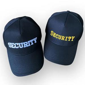 Gorra DE SEGURIDAD negra al por mayor con logotipo bordado personalizado, gorra de béisbol de estilo americano con ala curva - Product Image 1