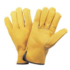 Gants de sécurité pour la conduite de camions et la construction en cuir de chèvre, de vache et de mouton de haute qualité pour hommes, avec logo, protection des mains et des bras - Product Image 1