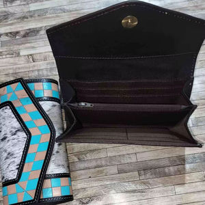 Bolso de Mano de Cuero Genuino Hecho a Mano de Primera Calidad, Estilo Vintage para Mujer, con Cierre de Cremallera, Protección RFID, Elaborado en India - Product Image 1