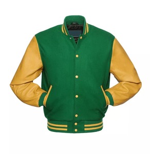 Veste de baseball sur mesure bleu marine laine et cuir Versity Letterman Bomber polaire Bomber Blouson de haute qualité - Product Image 5