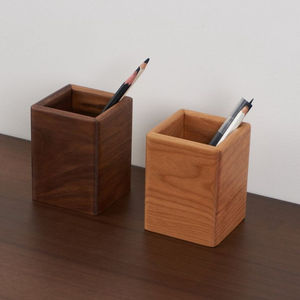 Portalápices de madera de forma cuadrada de diseño antiguo, portalápices de madera de Calidad exclusiva para organizador de escritorio, portalápices a buen precio - Product Image 5