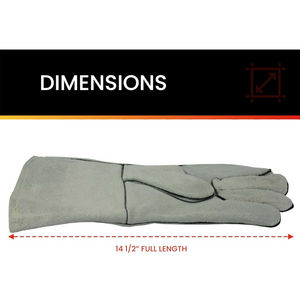 Gants de soudage pour hommes Look tendance de couleur unie Meilleure vente Ajustement de précision Résistance à la chaleur Gants de soudage en cuir pour hommes Vente en ligne - Product Image 4