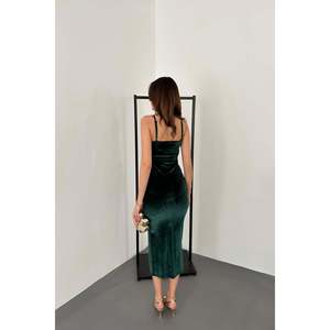 <b>Emerald</b> Velvet <b>Dress</b> - <b>Emerald</b> - Product Image 5