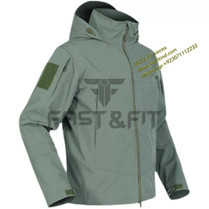 เสื้อแจ็กเก็ตผ้าซอฟต์เชลล์กันลมกันน้ำแบบเรียบง่าย,เสื้อสแปนเด็กซ์สำหรับผู้ชายขายส่งผ้านิ่มสีดำแดงกำหนดได้เอง - Product Image 3