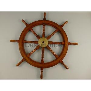 Roue de bateau décorative Décoration d'intérieur Roue de bateau en bois Artisanat mural Décoration intérieure Articles nautiques Personnaliser la roue de bateau - Product Image 3