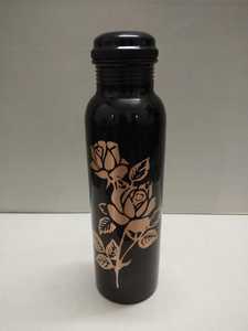 Printed Flower Enamel High Quality <b>Drinking</b> Copper Water <b>Bottle</b> Simple Design Classic Look VIntage Single Wall Copper <b>Bottle</b> - Product Image 6