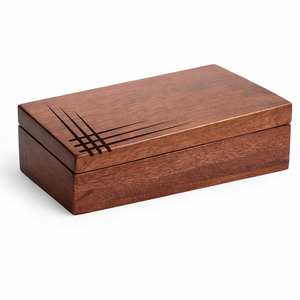 Vintage Style <b>Wooden</b> Box with Minimalist Line <b>Carving</b> Perfect <b>for</b> Gifts Organizing and Decoration <b>FOR</b> <b>SALE</b> - Product Image 3