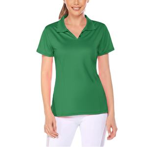 T-shirt de performance pour femme, tricoté, uni, séchage rapide, respirant, vêtement de sport à manches courtes pour le golf et le tennis, vente en gros, logo personnalisé - Product Image 6
