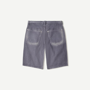 กางเกงยีนส์ขาสั้นวินเทจสำหรับผู้ชาย คุณภาพสูง ความยาวระดับเข่า ผ้ายีนส์ฟอก 100% รับสกรีนโลโก้ - Product Image 6