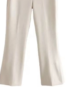 Ropa femenina, nuevos Pantalones rectos laterales Vintage, cremallera, Mosca, blanco, cintura alta, ropa de calle de calidad superior, pantalón/pantalón para mujer - Product Image 6