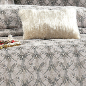 Guzide Podyum Mink 4-Piece Customized Classic Luxury Home <b>Bedspread</b> <b>Set</b> 100% Chenille Organic Woven Striped Washable Anti-Dust - Product Image 4