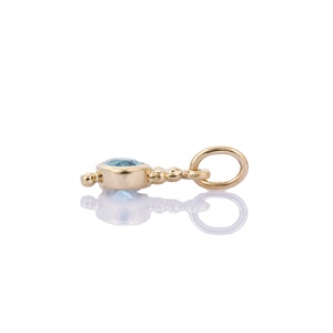 Trending Custom Jewelry Natural Oval <b>Blue</b> <b>Topaz</b> Gemstone Pendant <b>Necklace</b> 14K Gold Charm Pendant Wholesale Jewelry Wedding Gift - Product Image 3