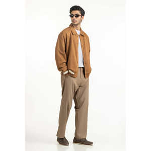 แจ็คเก็ตหนังแท้ลำลอง คอตั้ง ไซส์ XS ปิดด้วยซิป เคลือบผิวสำหรับฤดูใบไม้ผลิและฤดูใบไม้ร่วง - Product Image 3