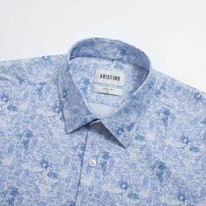 Aristino, camisas de vestir ajustadas para hombre, cuello mandarín, ropa de trabajo transpirable antiarrugas, estilo estampado en el patrón de impresión de la Summer-ALS2030Z - Product Image 2