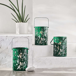 LED Light <b>Moroccan</b> Metal Pillar Candle Holder with Glass Stand Handmade Designer Home Decor for Festive Events - Product Image 3