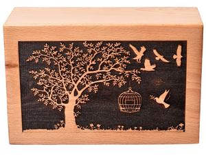 Beechwood Cremation box for Human Ashes Dear Tree personalized Cremation for <b>Pets</b> Handcrafted Burial Wooden <b>Urn</b> Box - Product Image 2